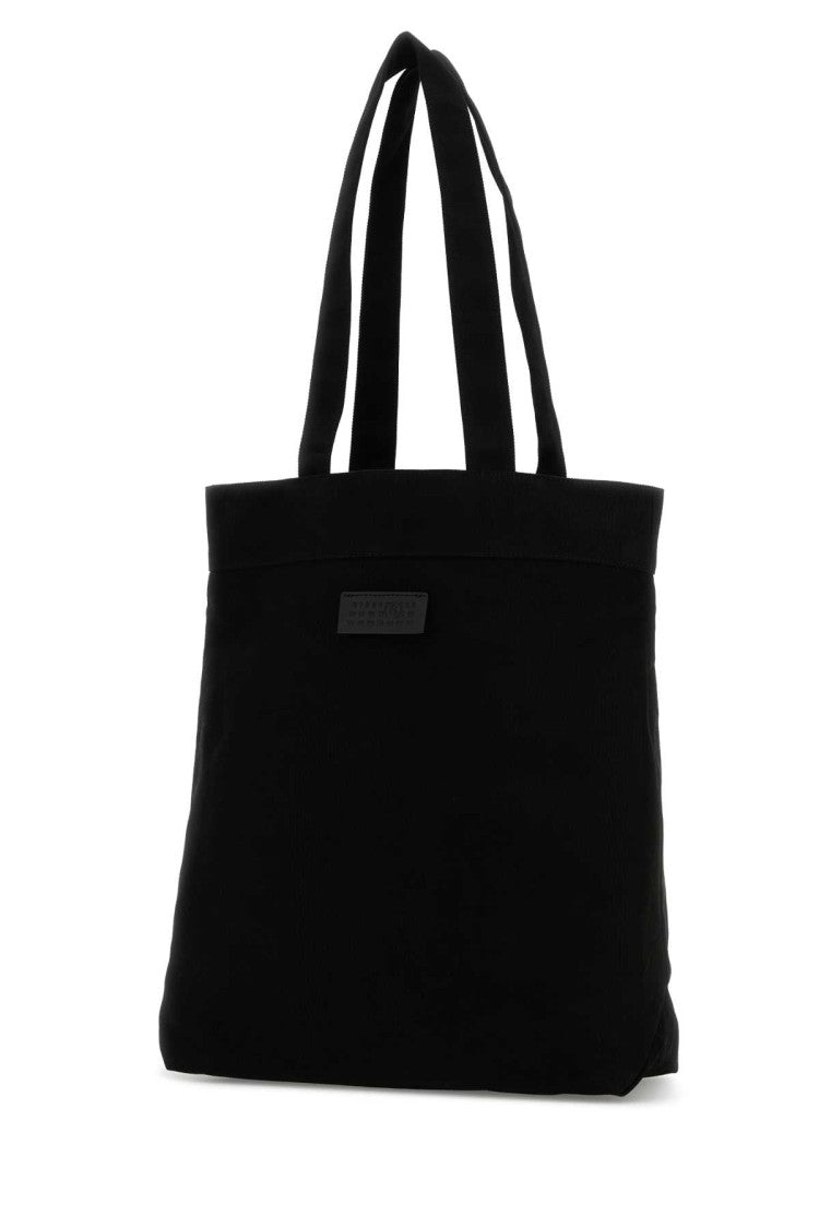 Mm6 By Maison Margiela Black Canvas Shopping Bag