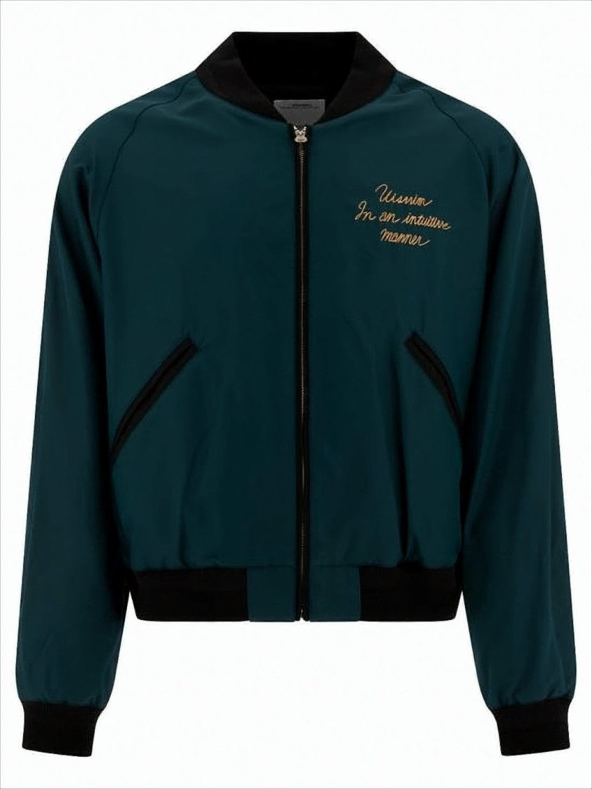 Visvim Cropped Deep Teal Jacket With Black Trim