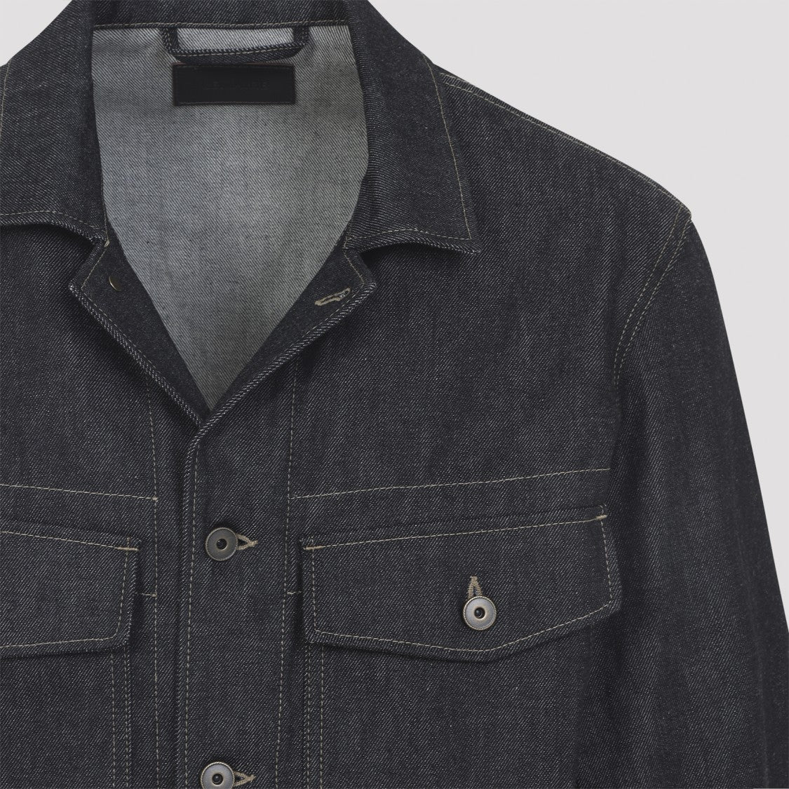 Lemaire Classic Denim Jacket With Structured Collar