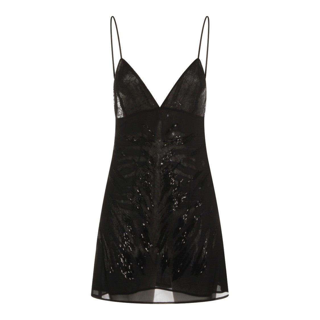 Blumarine Mini Black Viscose Dress With Lace Detailing