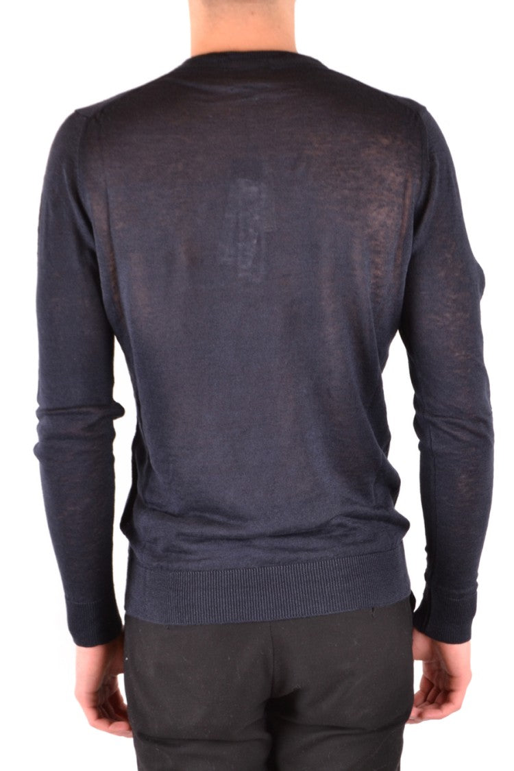 Woolrich Lightweight Linen Sweater With Buttoned Neckline