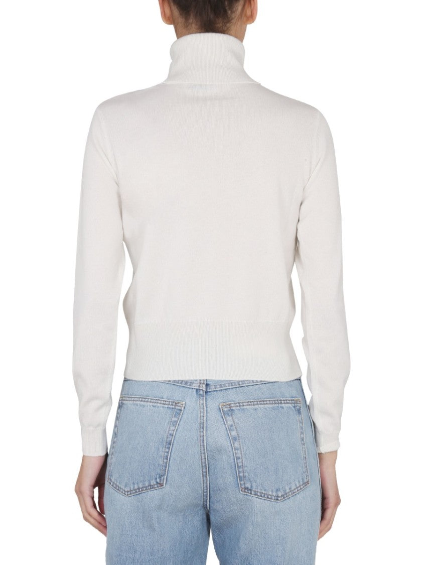 Ballantyne Cashmere Turtleneck With Ribbed Hem