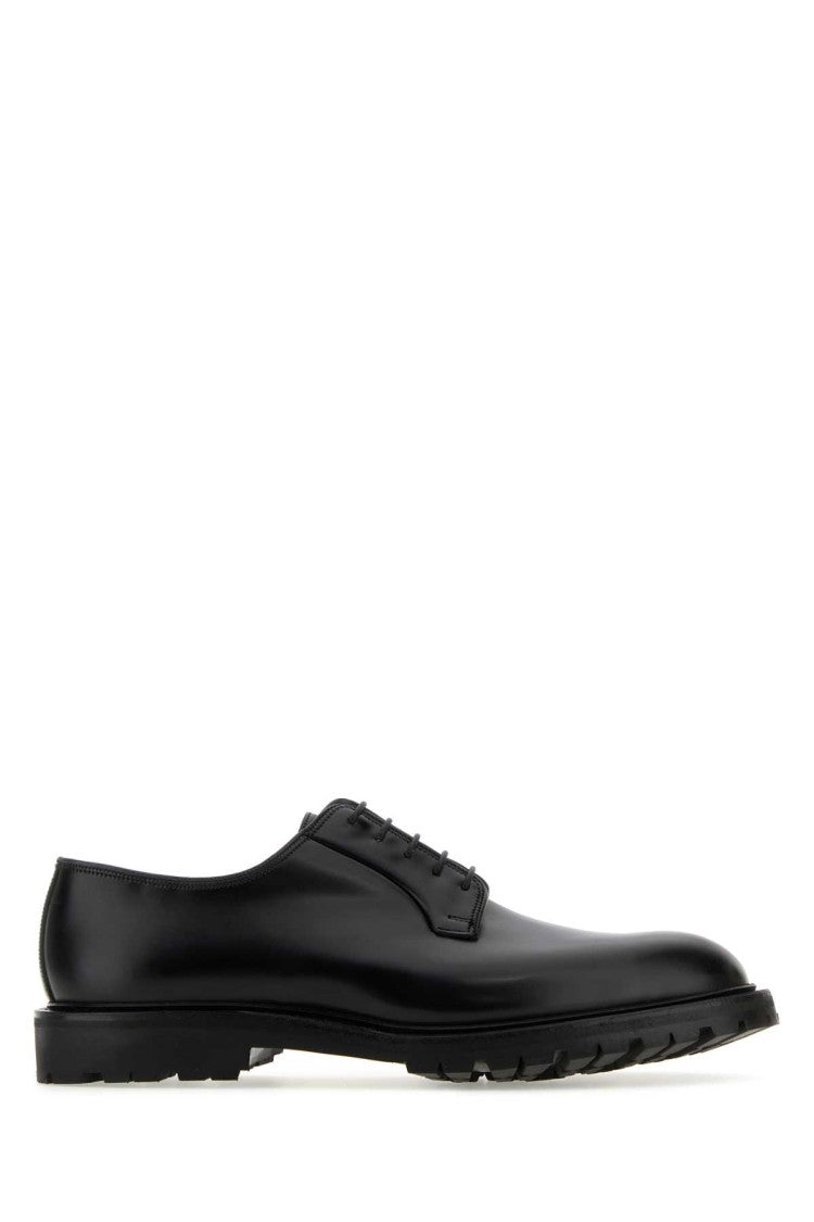 Crockett & Jones Black Leather Lanark 3 Lace-Up Shoes