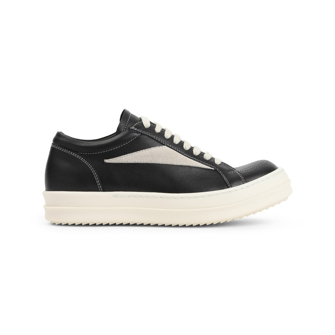Rick Owens Black Leather Sneakers