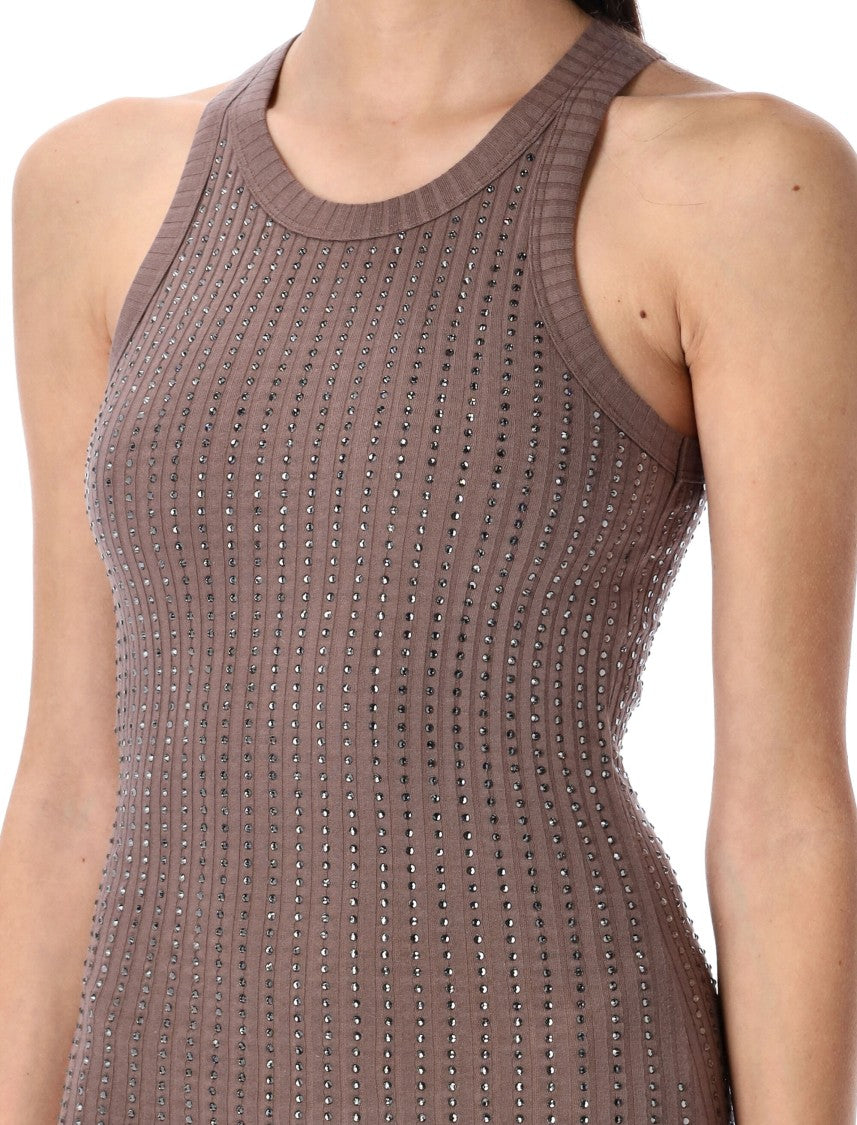 The Attico Tank Mini Dress Strass