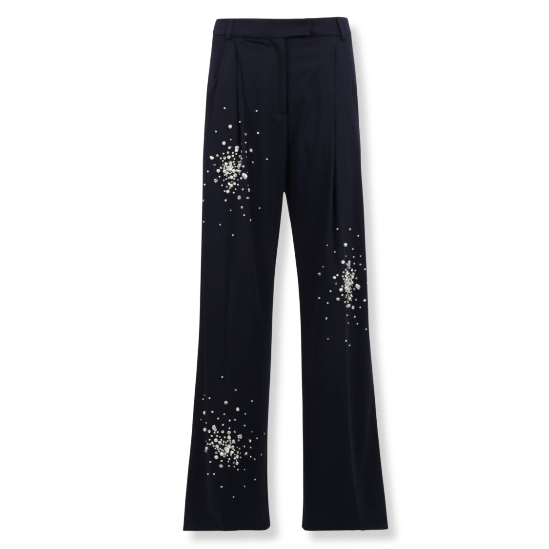 Des Phemmes Wide-Leg Tailored Suit Pants With Smooth Finish