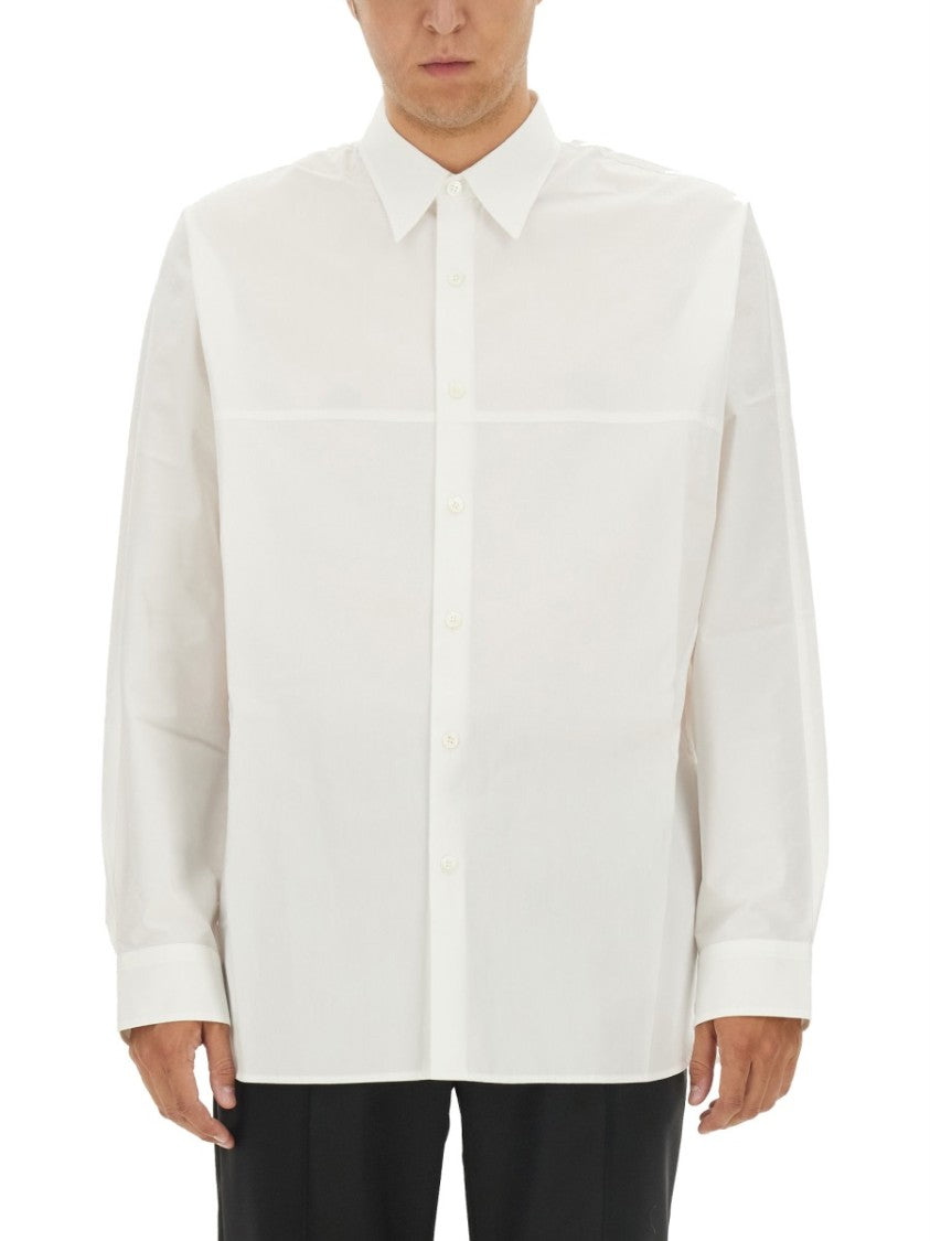 Dries Van Noten Classic White Shirt With Structured Collar