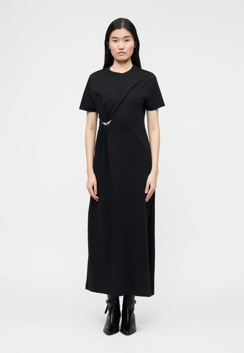 Zadig & Voltaire Mid-Calf Midi Dress With Gathered Waist