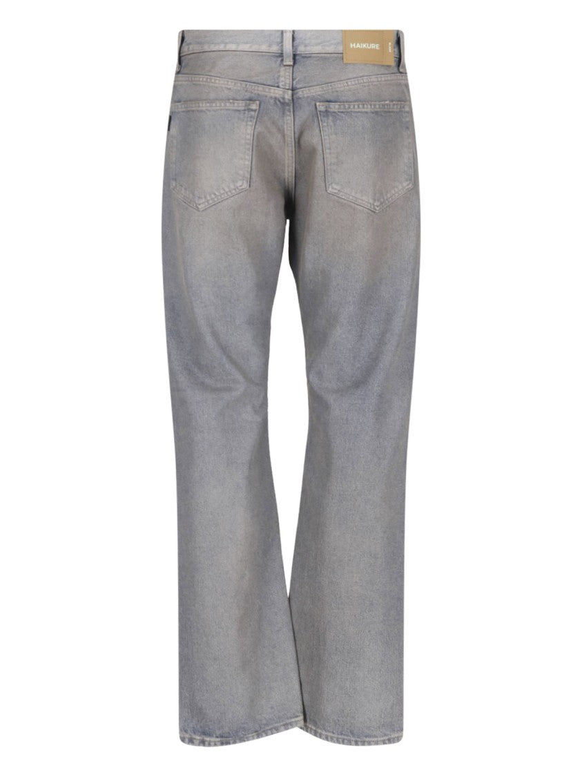 Haikure Vintage Faded Wash Straight-Leg Jeans