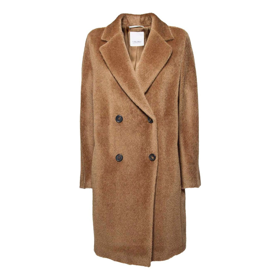Max Mara Double-Breasted Midi Coat In Soft Alpaca