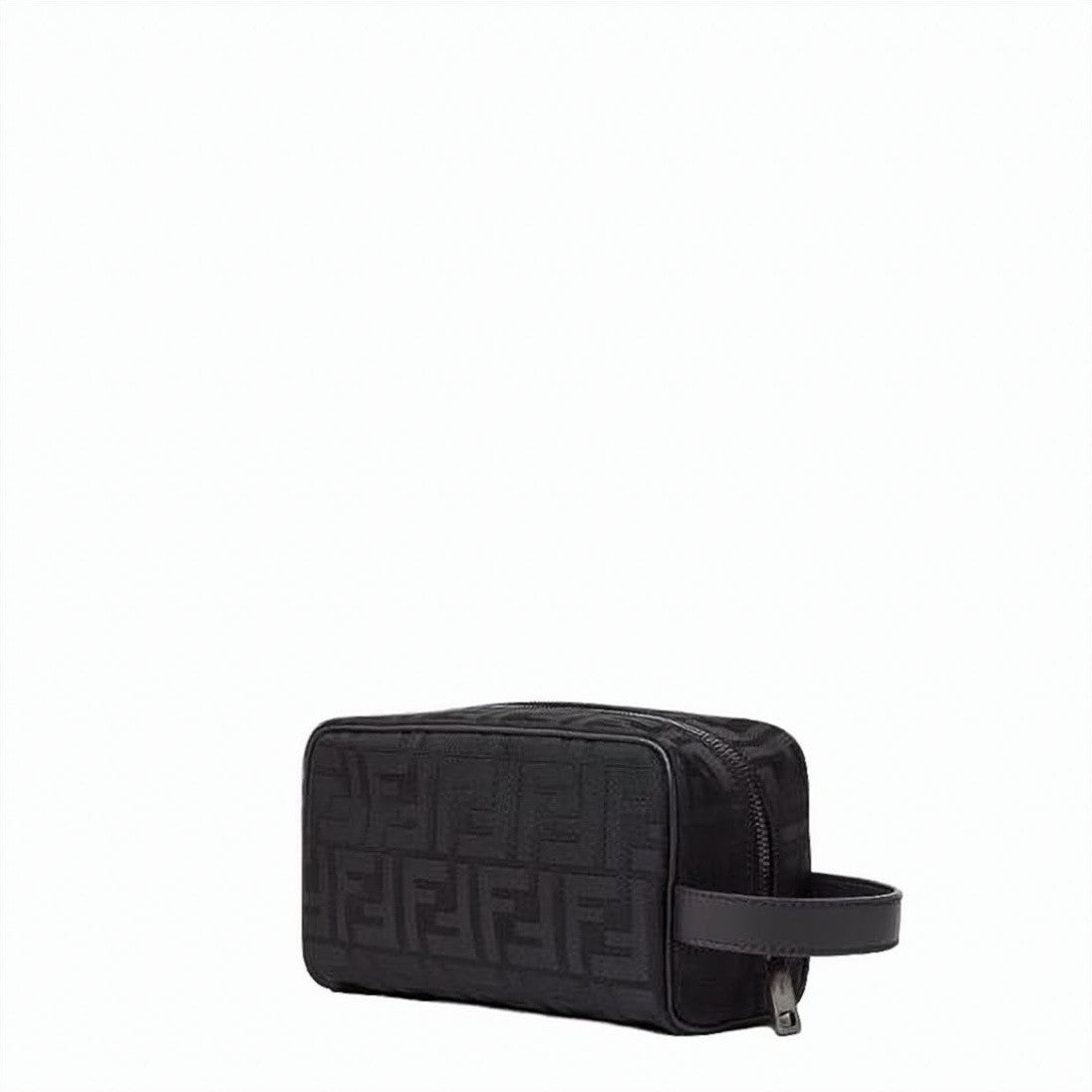 Fendi Textured Black Calf Leather Clutch