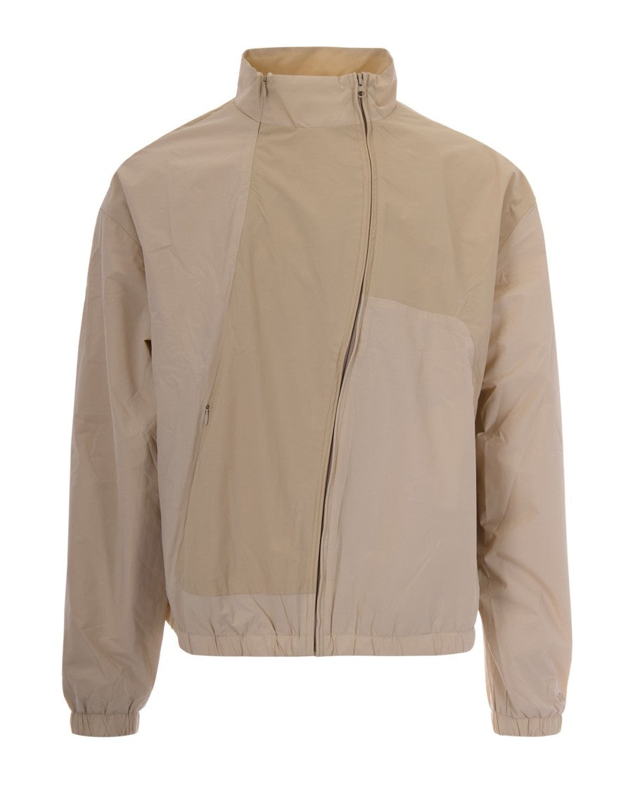 Arte Antwerp Retro-Inspired Cream Toned Curve Zipper Jacket