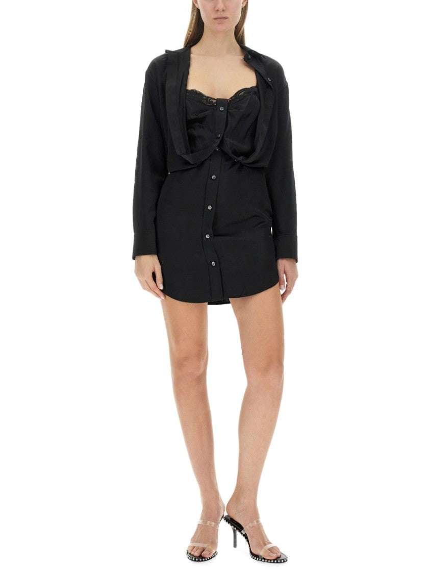 T By Alexander Wang Layered Chemisier Dress