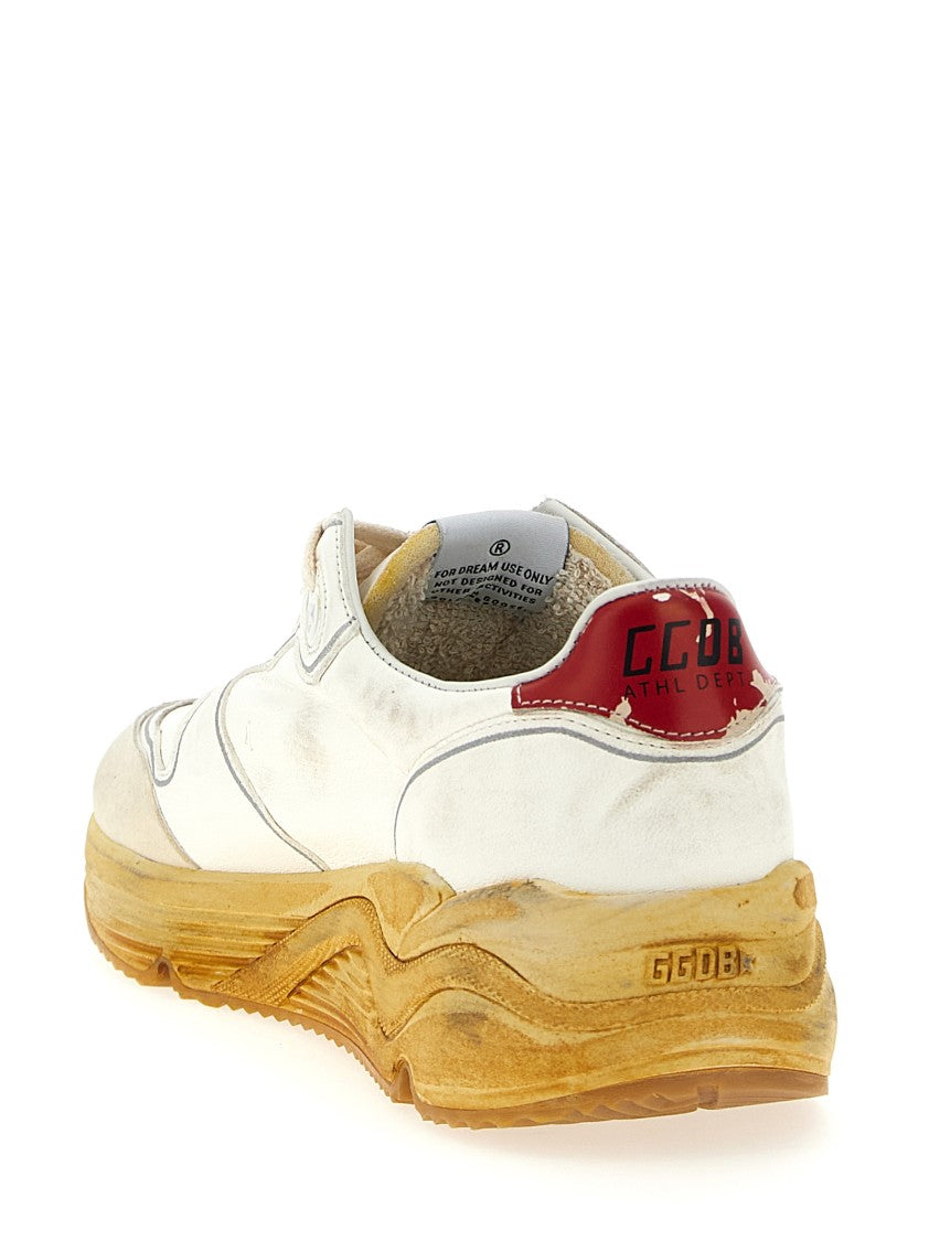 Golden Goose Leather Running Sneakers With Unique Side Logo Detail
