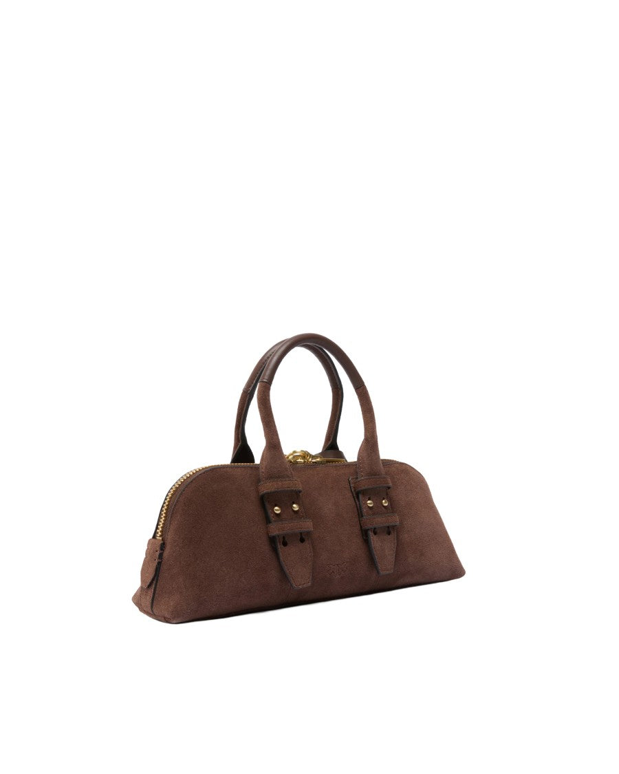 Pinko Suede Leather Small Escape Shoulder Bag