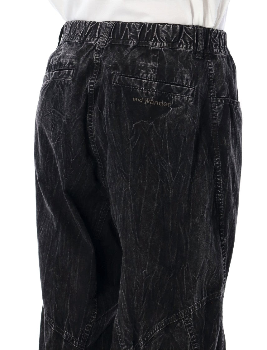 And Wander Textured Cotton Long Trousers