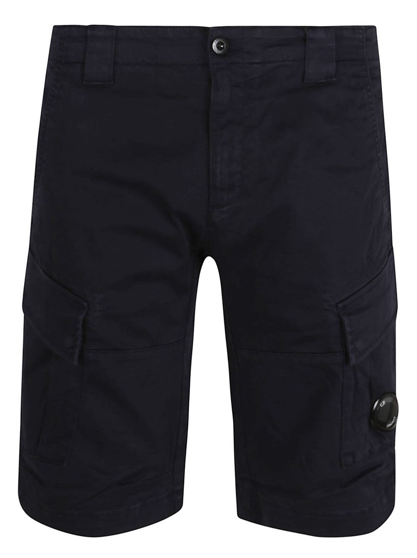 C.P. Company Cargo Shorts With Side Pockets And Zip-Button Closure