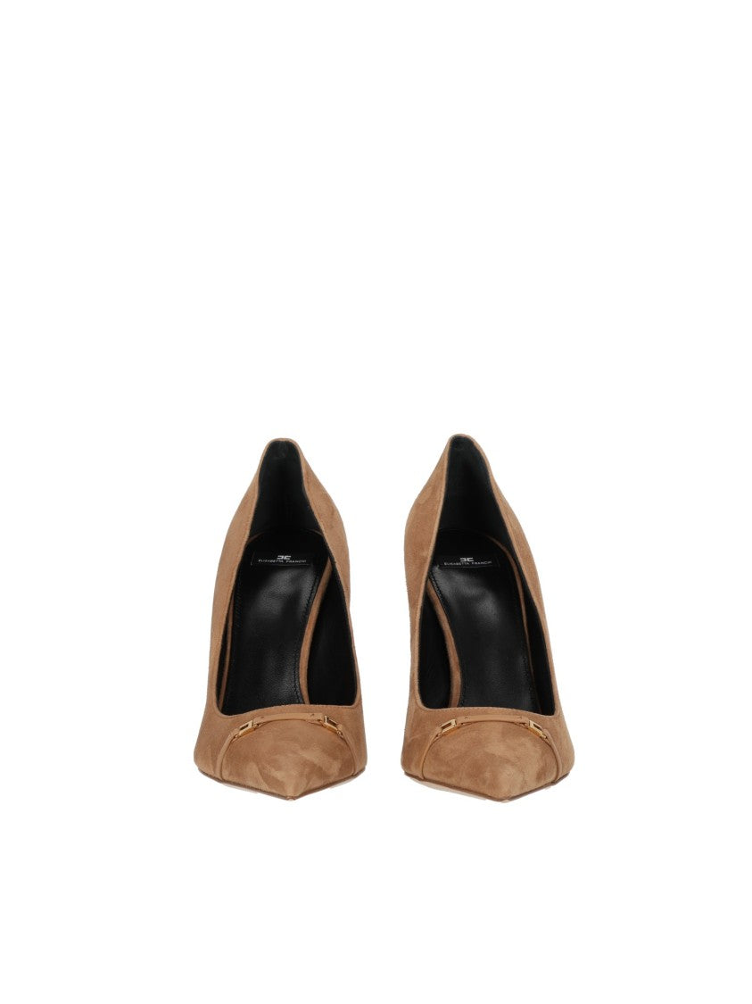 Elisabetta Franchi Warm Tan Pointed Toe Pumps