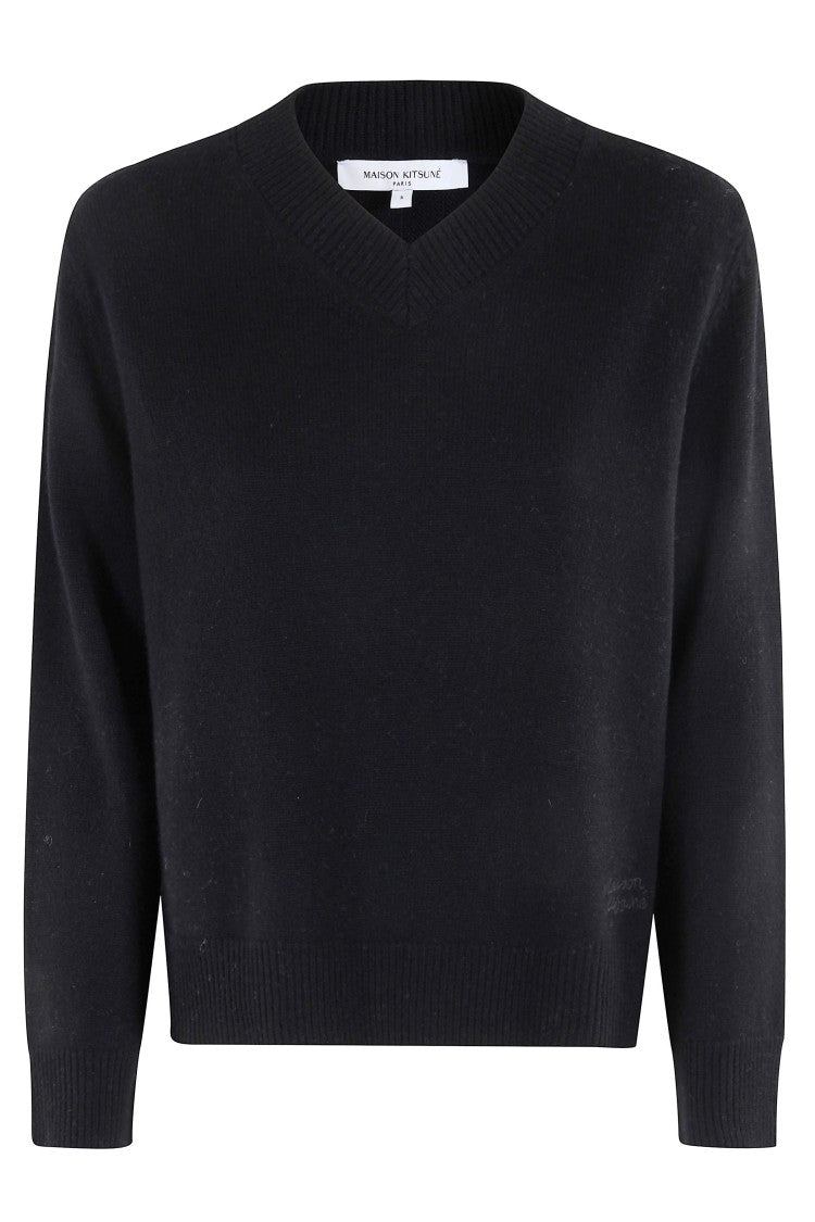 Maison Kitsuné Merino Wool Comfort V-Neck Jumper