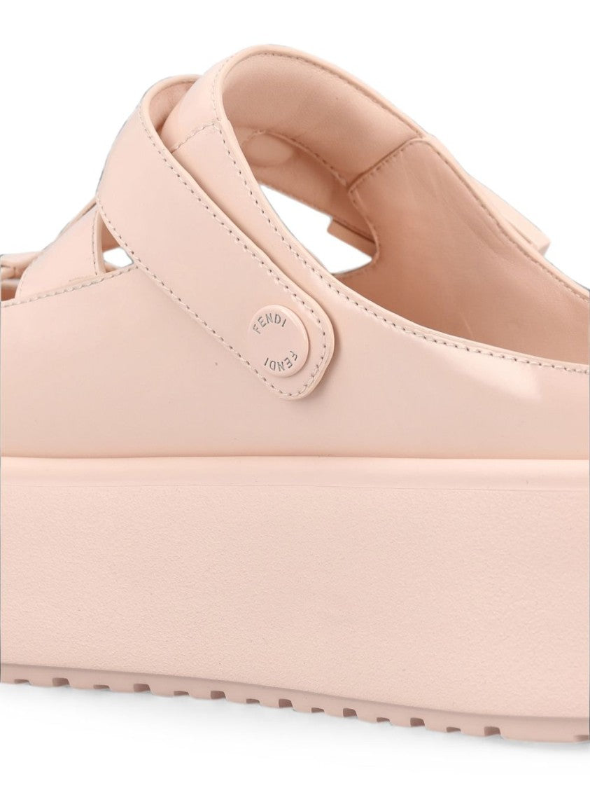 Fendi Chunky Platform Cut-Out Mules