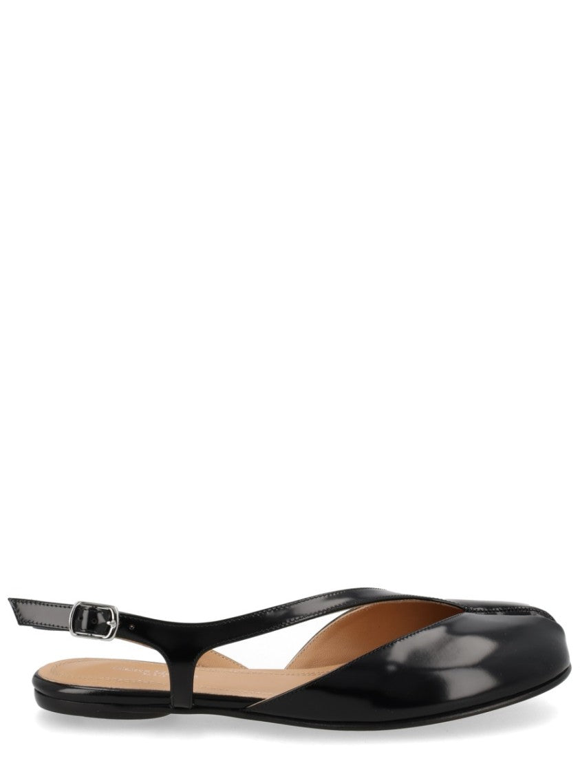 Maison Margiela Tabi Slingback Split-Toe Leather Flats