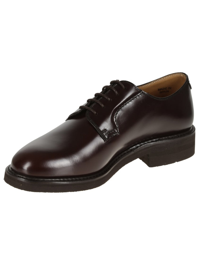 Berwick Brown Leather Derby Shoes With Rubber Sole