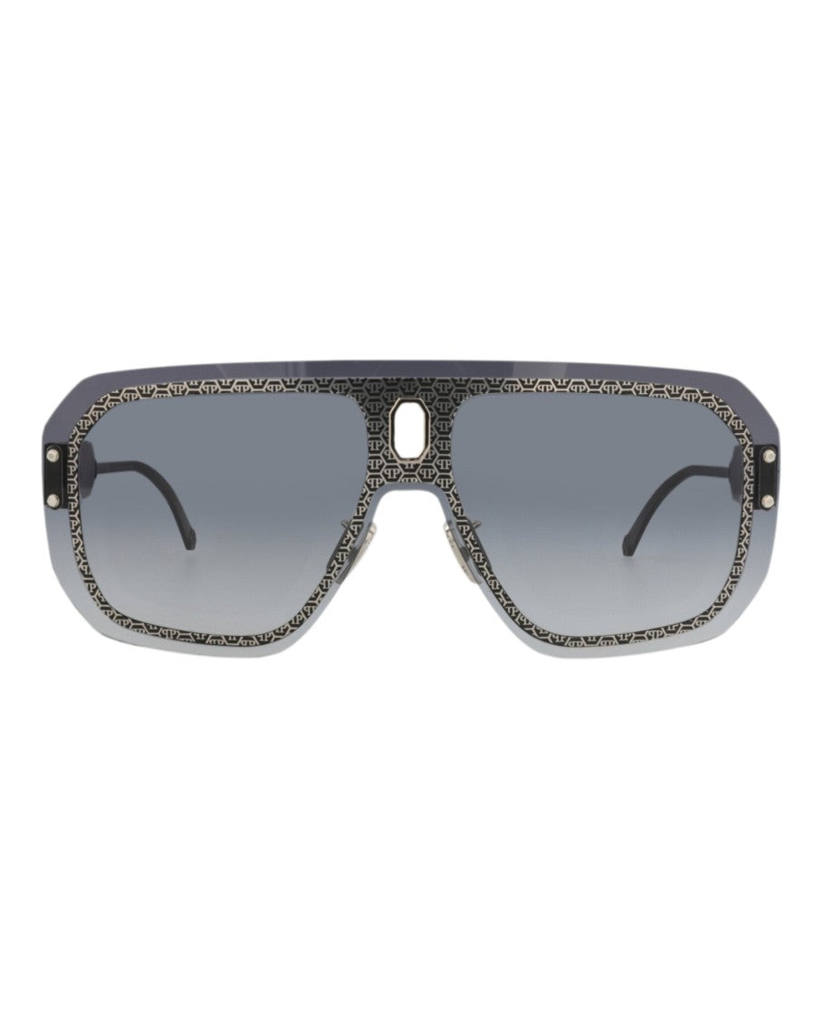 Philipp Plein Aviator-Frame Titanium Sunglasses With Cutout Accent And Gradient Lenses