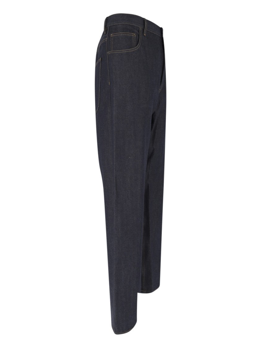 Thom Browne High-Waisted Selvedge Denim Jeans With Adjustable Strap