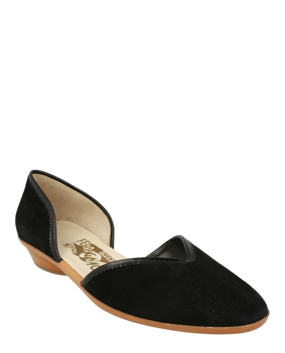 Ferragamo Ira Archived Limited Edition 1959 Suede Ballet Flats