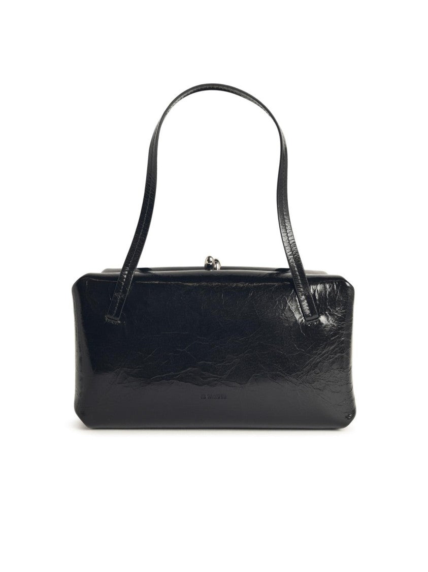 Jil Sander Small 'Goji Pillow' Black Leather Bag