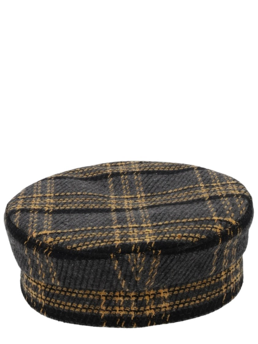 Ruslan Baginskiy Check Pattern Structured Crown Baker Boy Hat