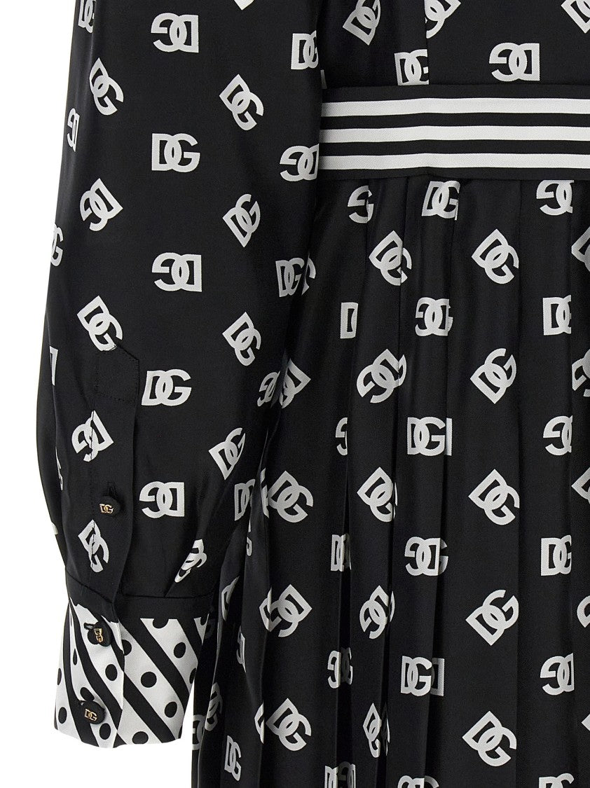 Dolce & Gabbana Silk Twill Longuette Dress