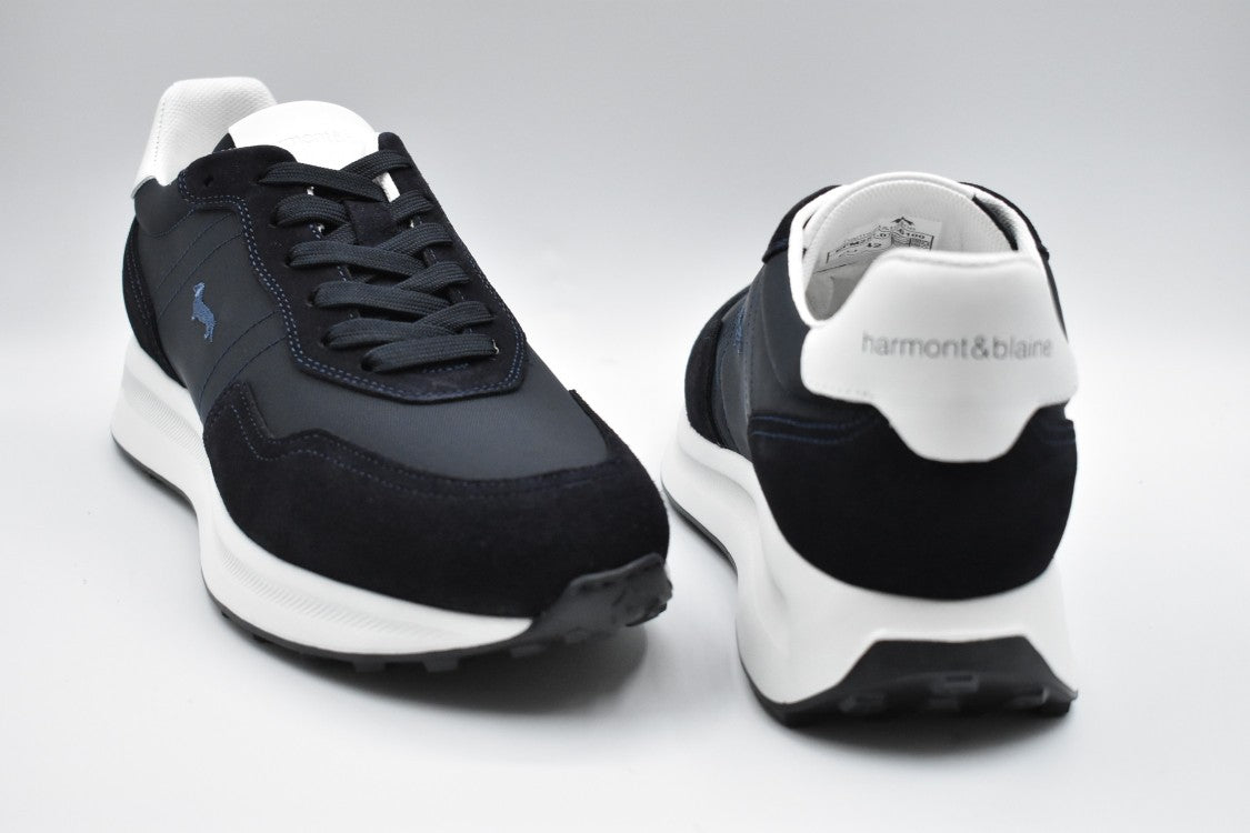 Harmont & Blaine Dynamic Black Sneakers With Leather