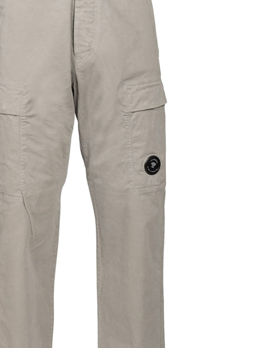 C.P. Company Stretch Cotton Cargo Pants With Logo Detail