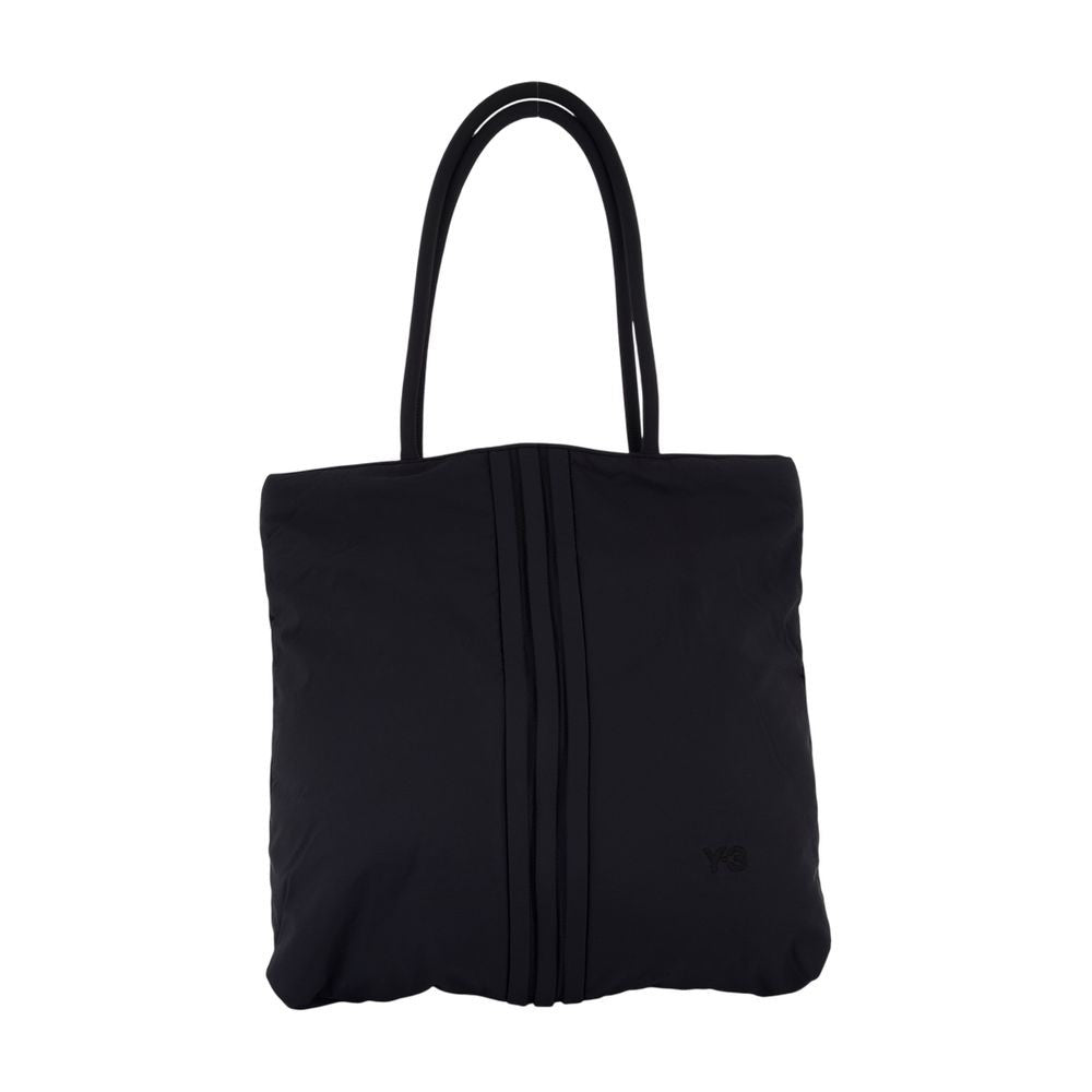 Y-3 Quilted Black Synthetic Padded Shopper Bag