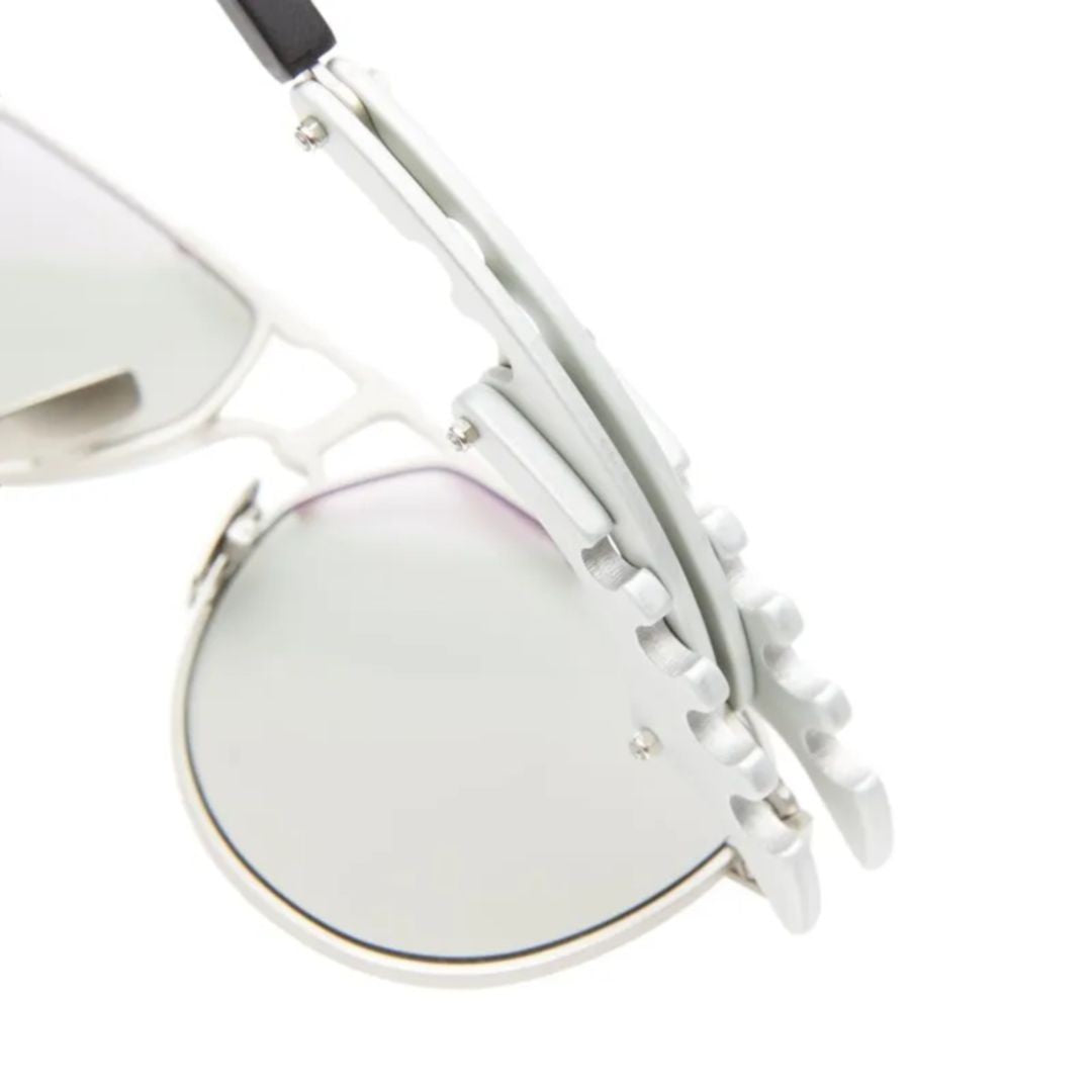 Innerraum O20 Sleek Silver Metal Sunglasses With Double Bridge Design