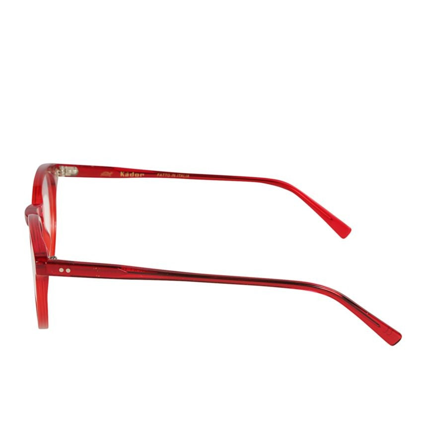 Kador Chyli/N Translucent Red Round Frame Eyeglasses With Glossy Finish