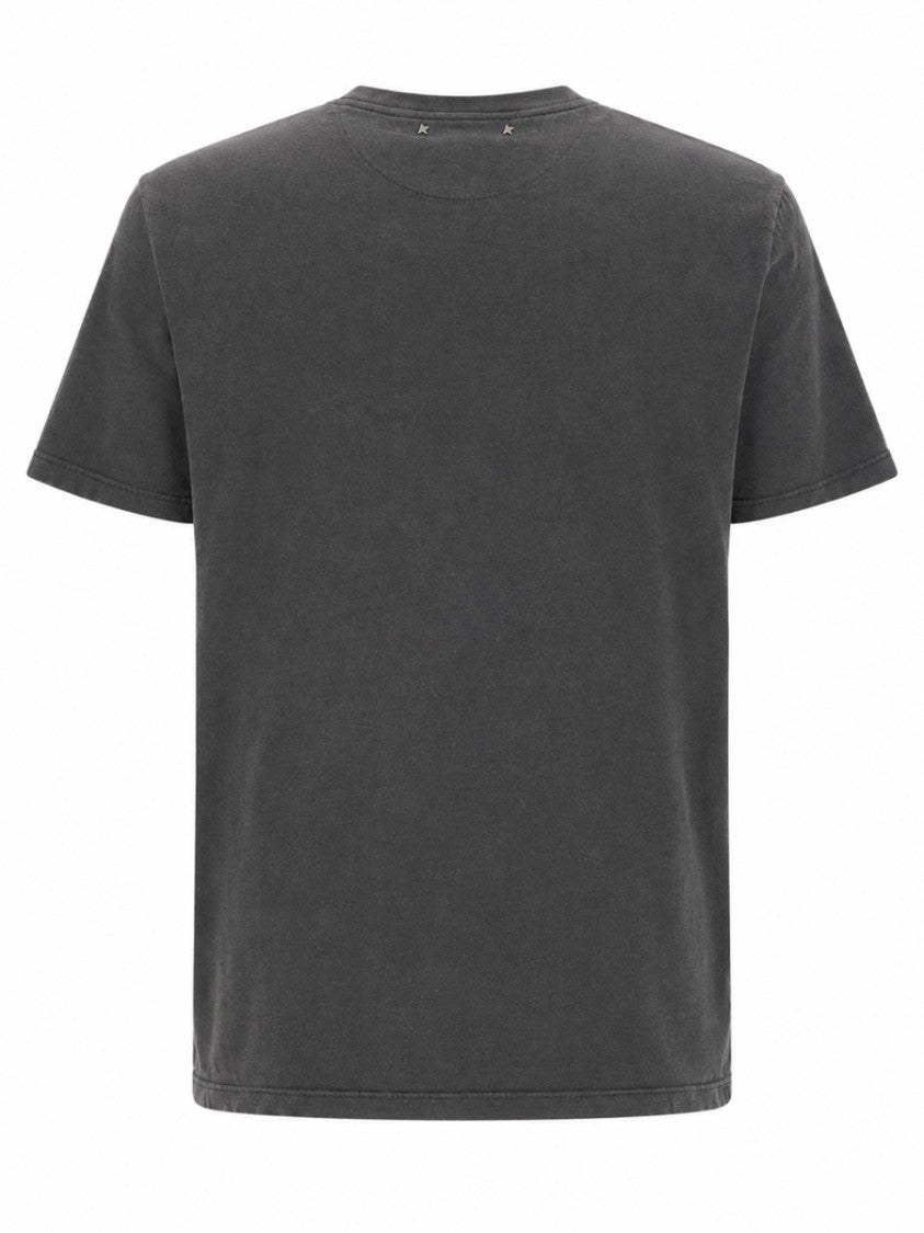 Golden Goose Relaxed Fit Tonal Print Cotton T-Shirt