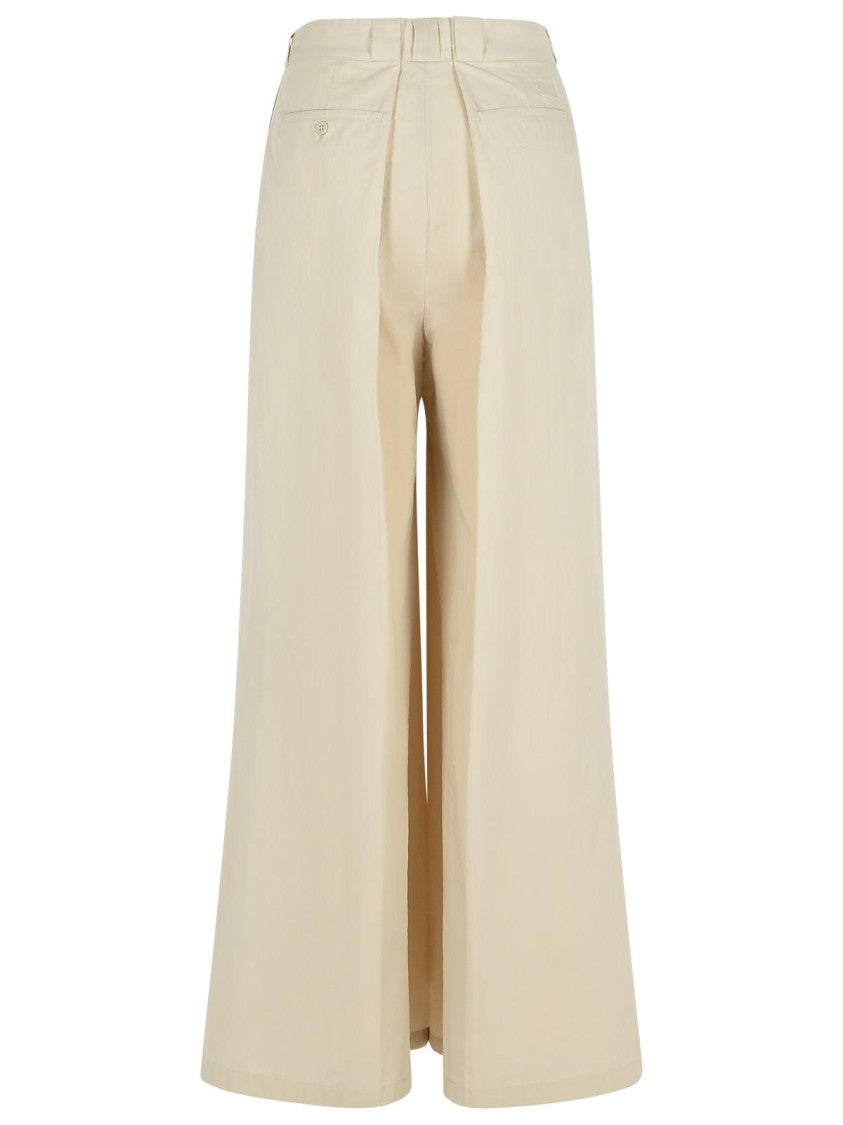 Maison Margiela Over Ivory Cotton Blend Pants