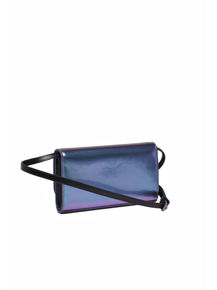 Diesel Iridescent Shoulder Bag With Clip Closure And Adjustable Strap