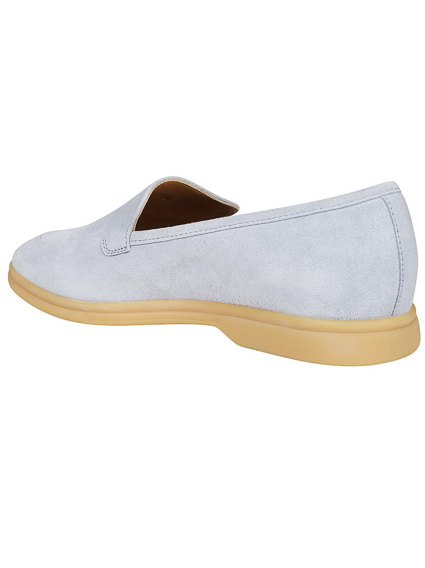 Eleventy Suede Slip-On Moccasin Flats With Minimalist Design