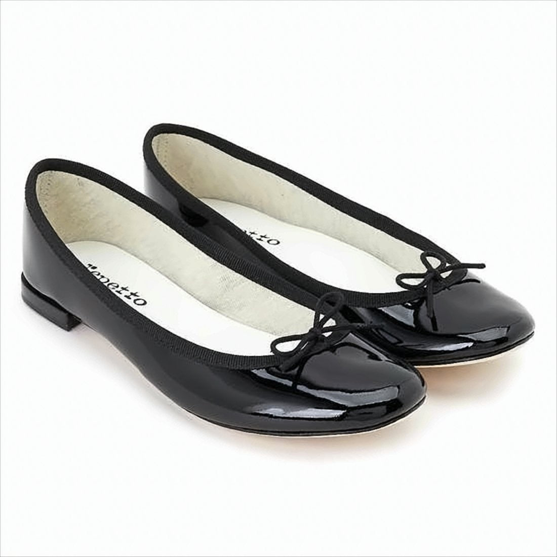 Repetto Patent Leather Ballet Flats With Bow Detail