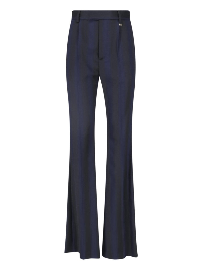 Vivienne Westwood Tailored Flared Striped Wool Formal Pants