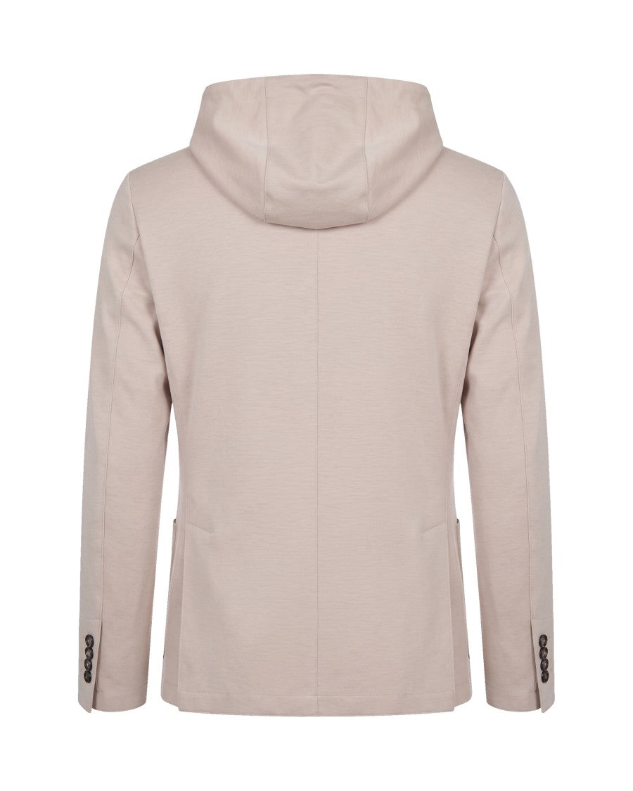Eleventy Hooded Single-Breasted Wool-Blend Blazer