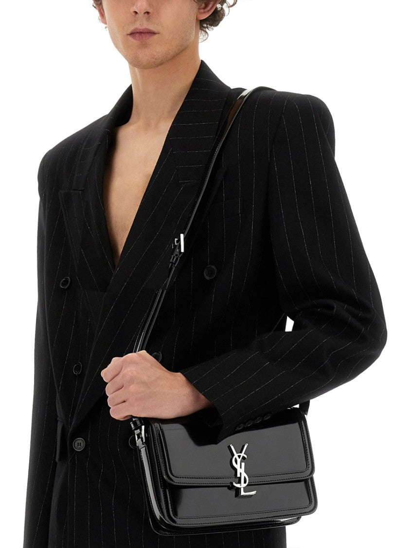 Saint Laurent Double-Breasted Oversized Jacket With Structured Shoulders