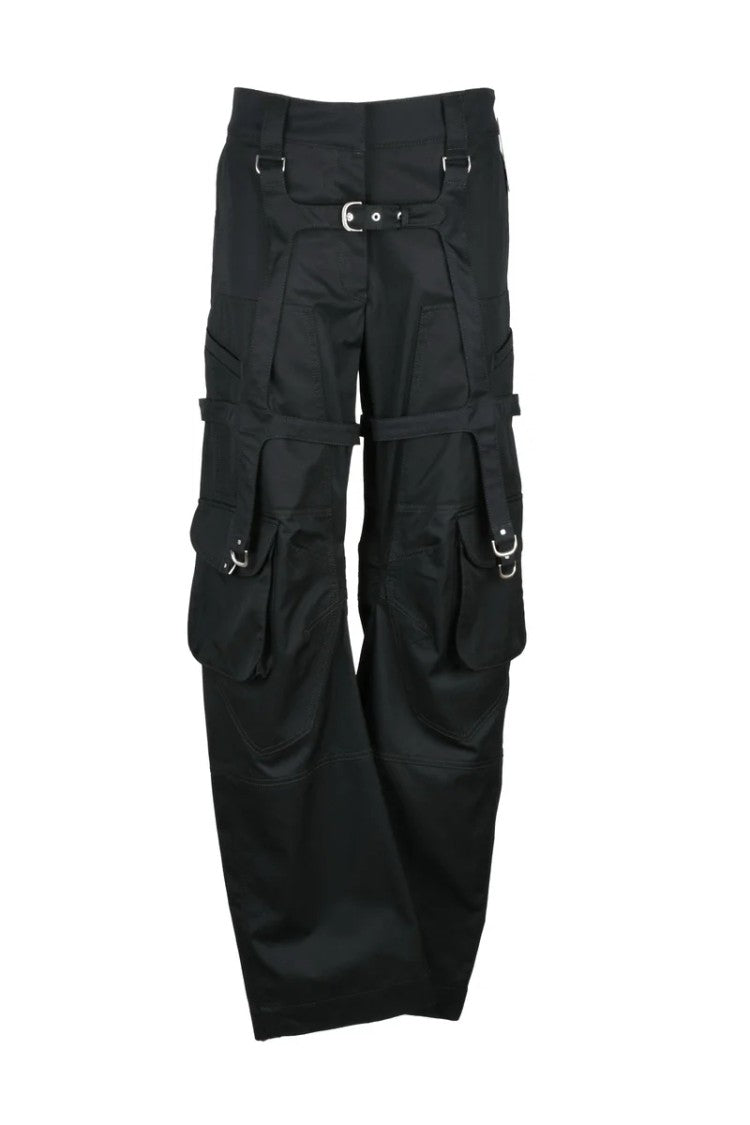 Off-White Cotton Cargo Pants - Black