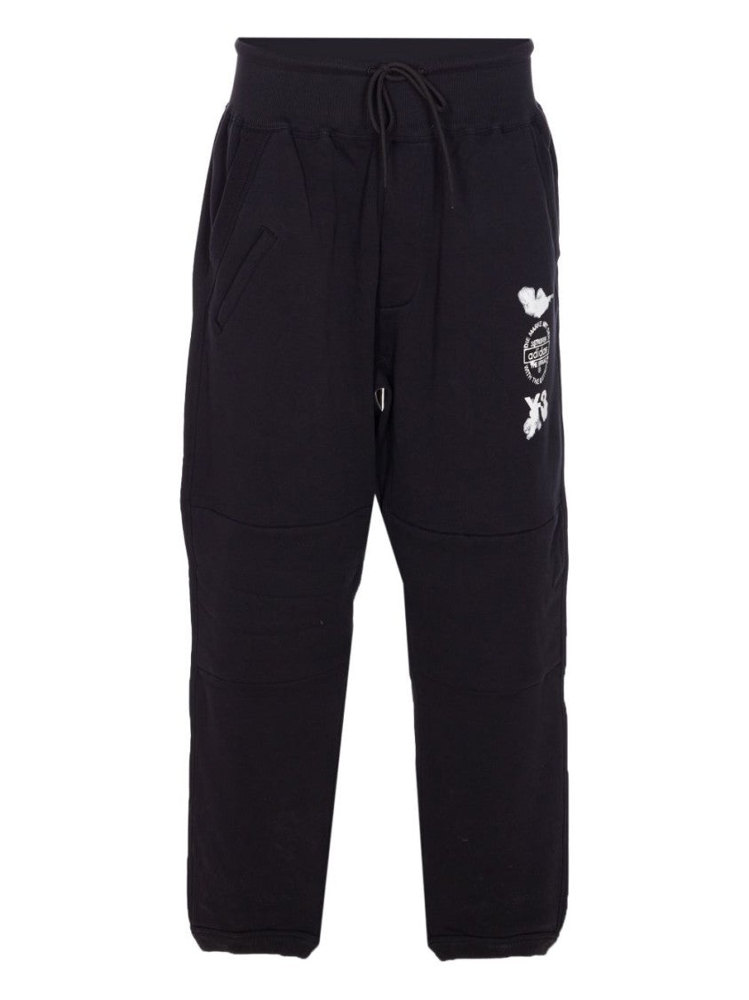 Y-3 Graphic Logo Joggers With Drawstring Closure
