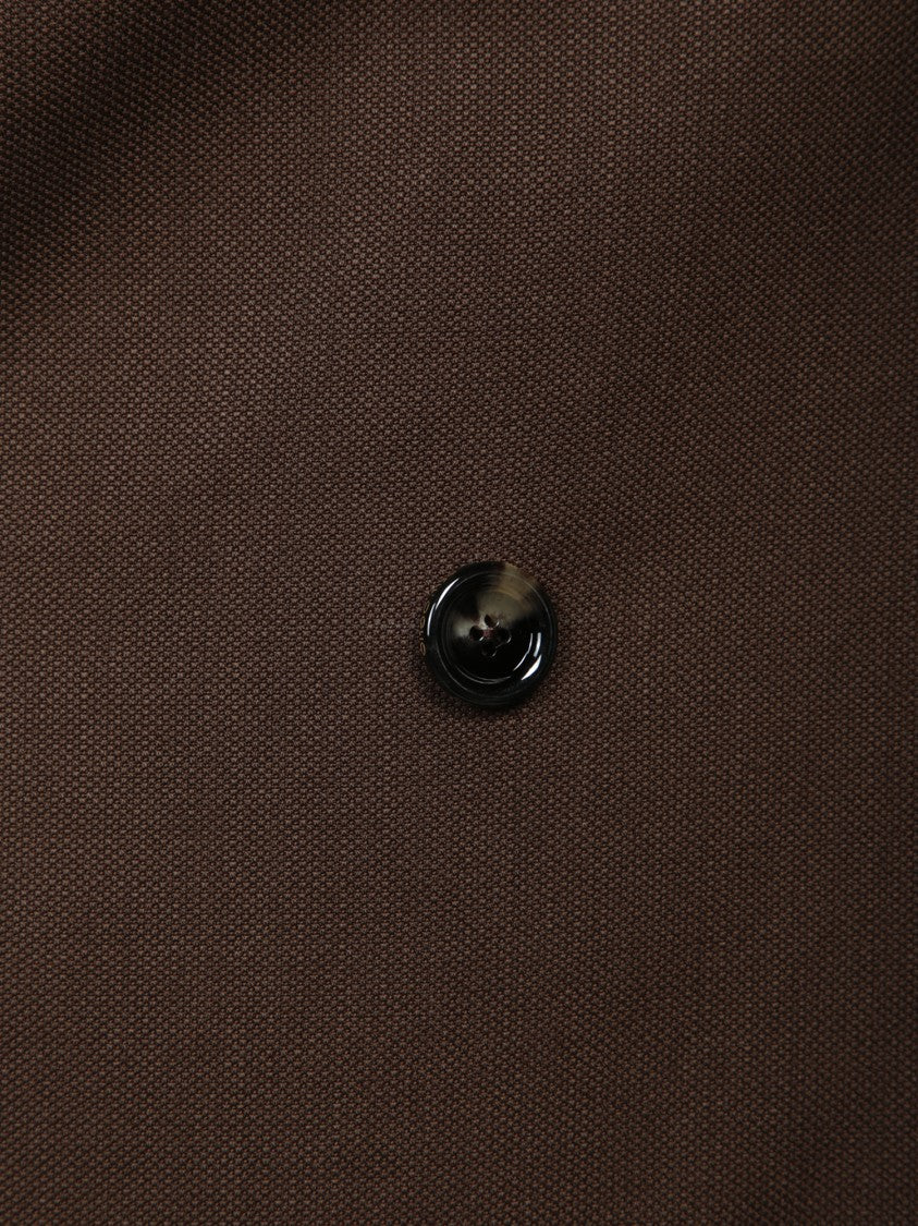 Dell'oglio Double-Breasted Tailored Brown Blazer
