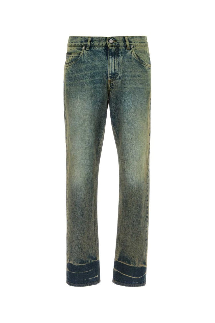 Dolce & Gabbana Faded Wash Cropped Denim Jeans
