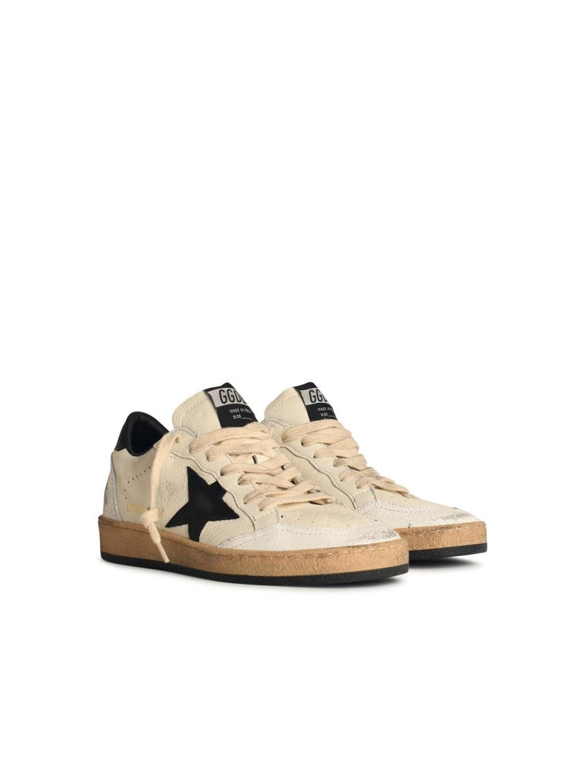 Golden Goose Ball Star' White Leather Sneakers